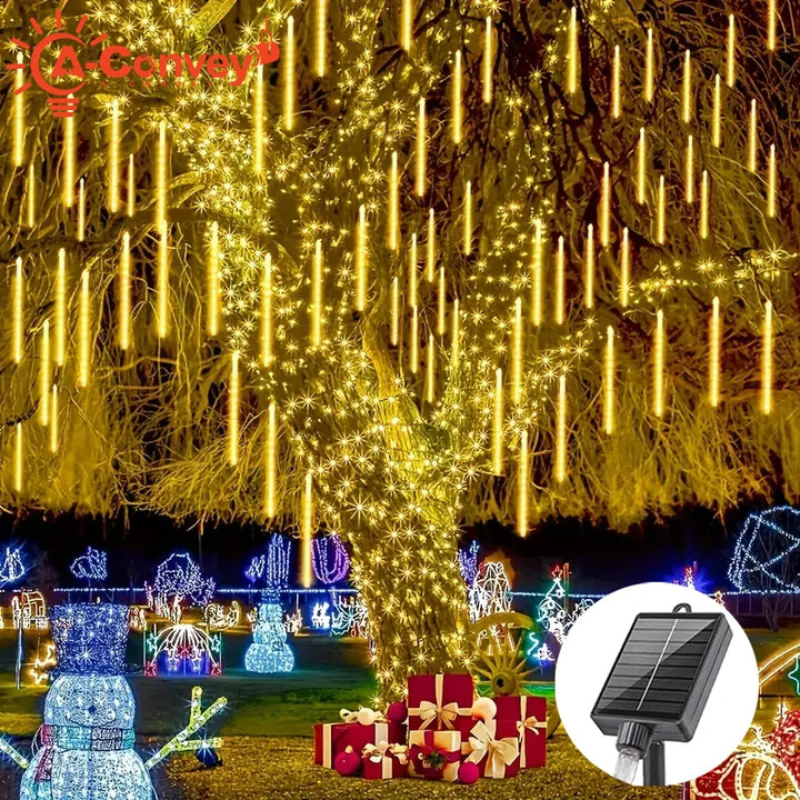 1pc 30/45CM Solar Meteor Star Glow Lights IP65 Outdoor Solar Fairy String Lights Christmas Decorative Light for Garden Courtyard