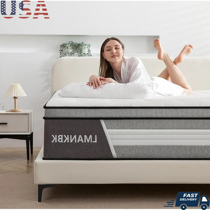 12″ Queen Hybrid Mattress – Gel Memory Foam & Individually Wrapped Pocket Springs | Trufairs