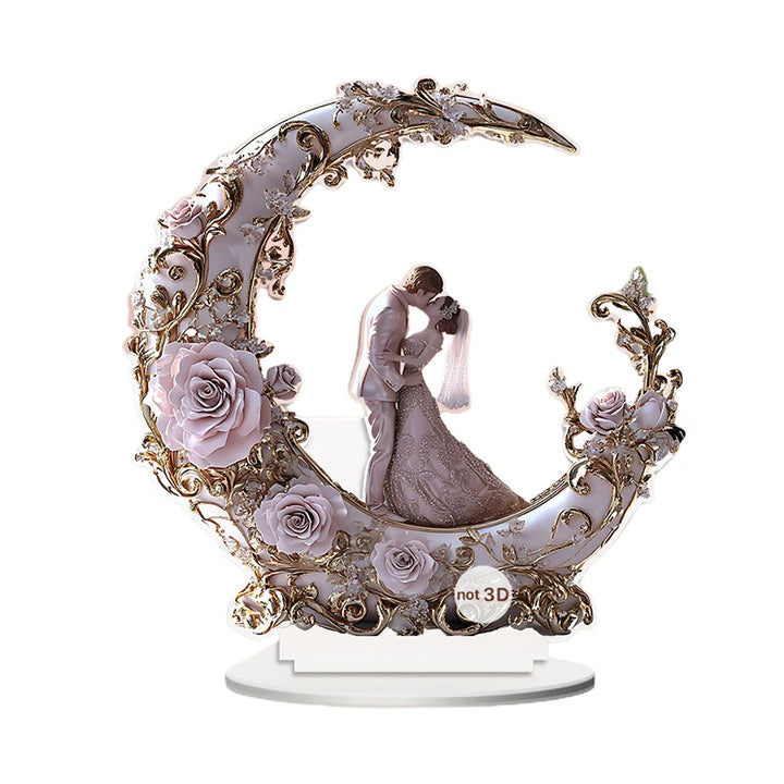 Elegant Wedding Couple Figurines for Tabletop Decor Office Desk TV Cabinet or Desktop Ornament Display