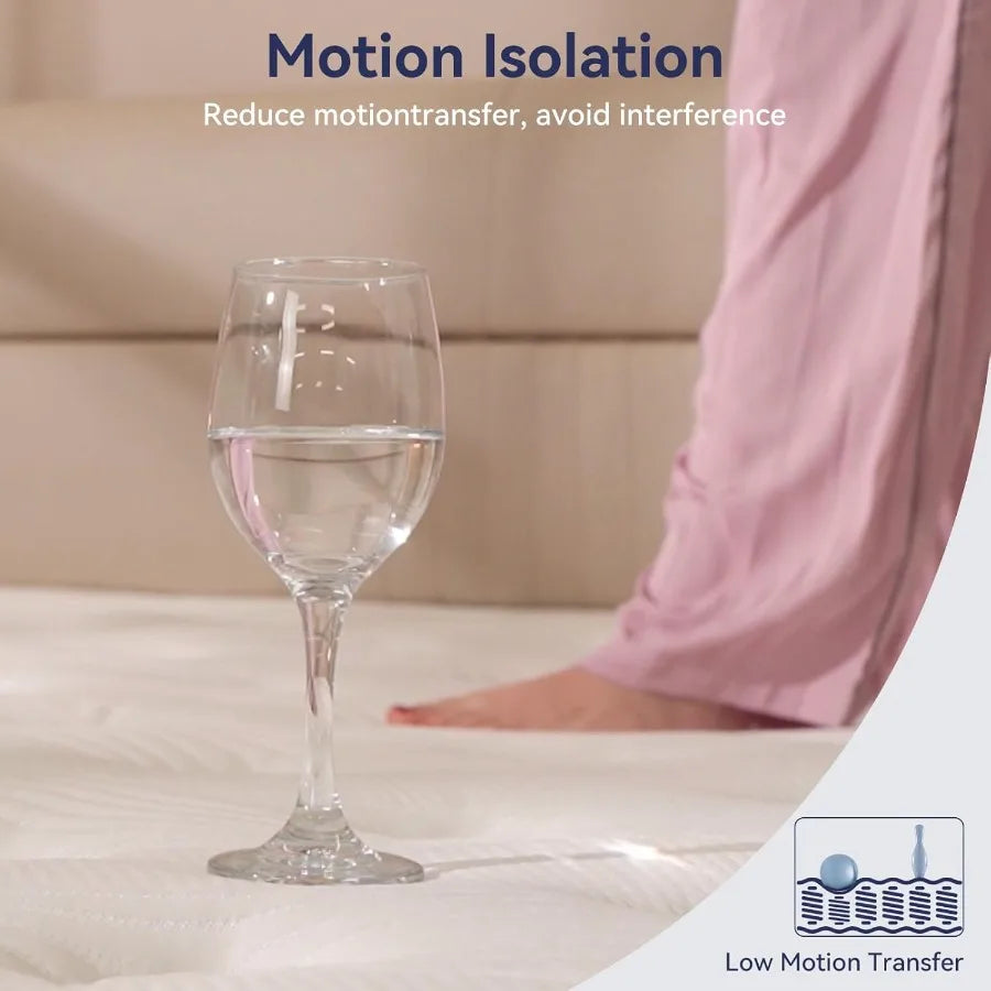 Queen Mattress 14 Inch Queen Hybrid Mattress in a Box Upgrade Individually Pocket Springs Medium Firm Pressure Relief Breathabl