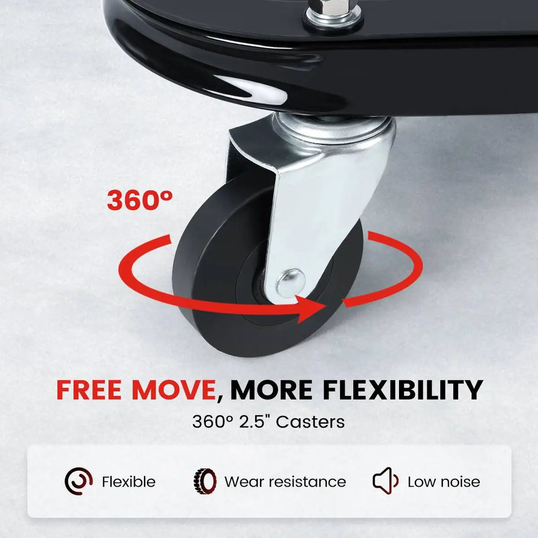 Mechanic Stool 120kg Rolling Pneumatic Creeper Garage/Shop Seat Padded Rolling Workshop Stool for Garage Auto Repair