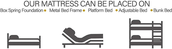 Elegance Hybrid Mattress Heavy Duty Support-Firm Premium Luxury Motion Isolation/White-Black Natural Latex/Back Pain Relief Made