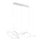 Seoul LED Hoops Rectangular Chandelier  Chrome