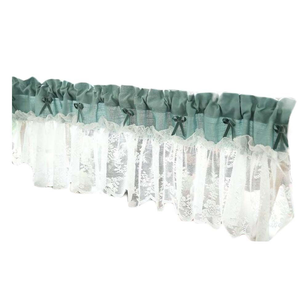 Serene Blue Floral Lace Half Curtain