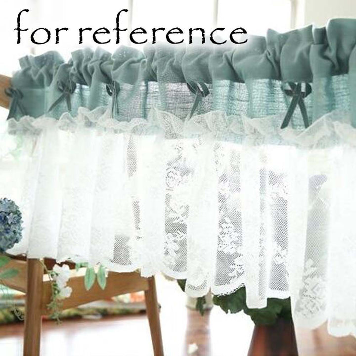 Serene Blue Floral Lace Half Curtain