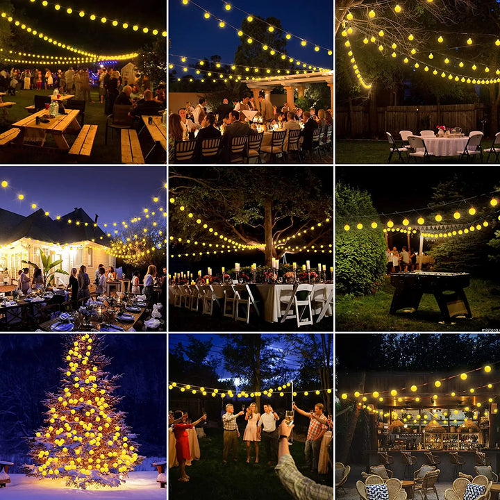 Solar Crystal Ball String Lights â€“ 4 Colors, 8 Modes Outdoor Garden & Balcony Accent | Eco-Friendly LED Decor | Trufairs