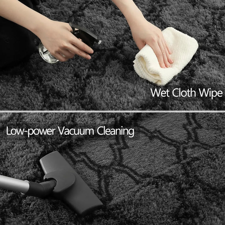 Large Shag Area Rugs for Bedroom Super Soft Plush Fluffy Carpets Living Room Rug Non-Slip Indoor Floor Rug for Kids Nursery Girl