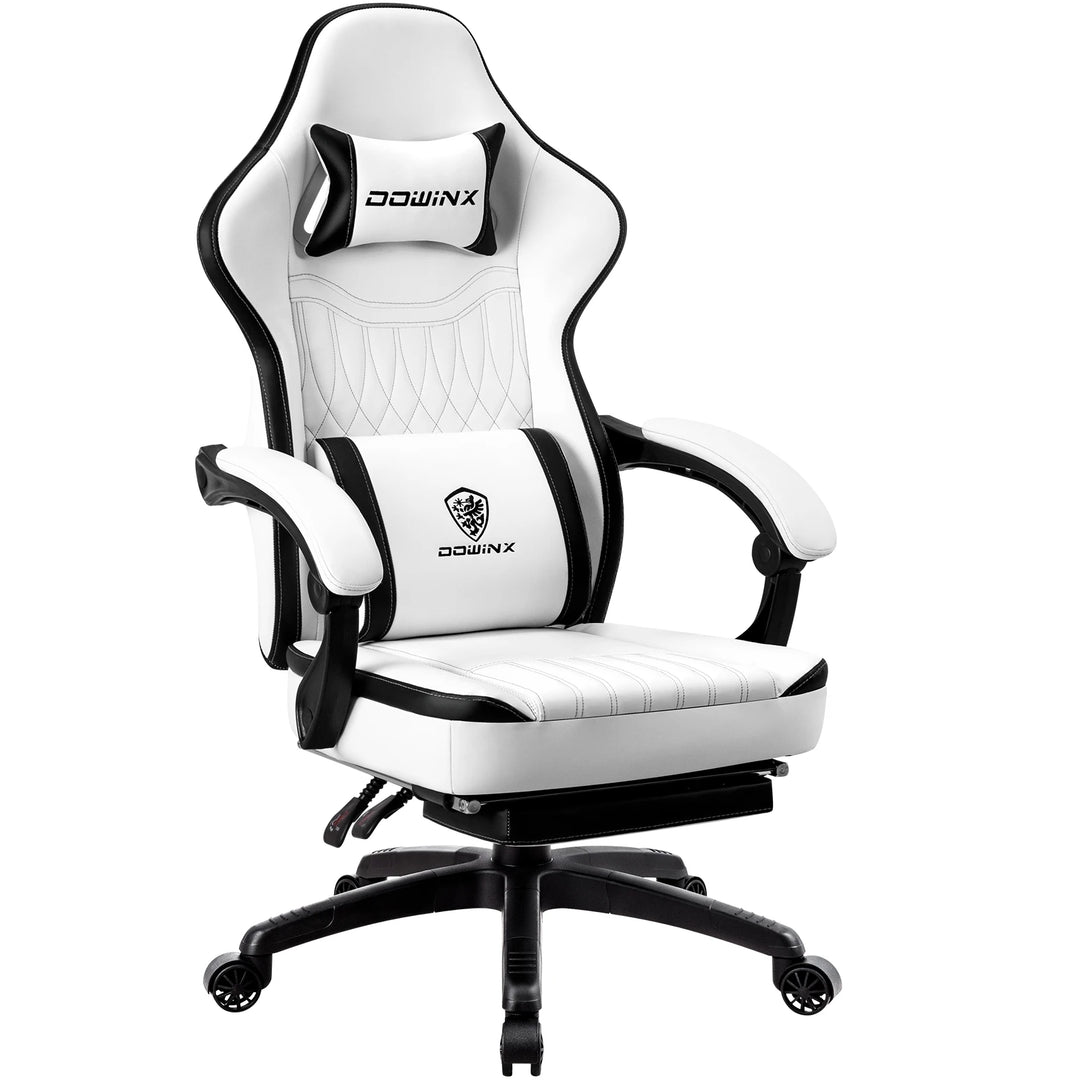 Dowinx Gaming Chair Breathable PU Leather Gamer Chair with Pocket Spring Cushion, Ergonomic Computer Chair with Lumbar Support