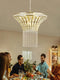 Crystal Chandeliers K9 Drop Crystal Chandelier Ceiling Light Fixture 8 Lights For Ceiling Dining Room Living Room Indoor 23.6" W