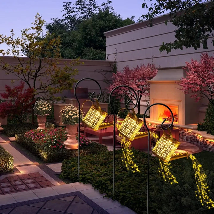 Solar Butterfly Watering Can Garden Light â€“ Waterproof Hanging Fairy Path Accent | Patio, Lawn, Outdoor DÃ©cor | Trufairs