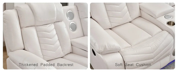 RPD4-Power Recliner Sectional Sofa Couches with Bass Speakers Living Room.Leather Reclining Corner Sectionals Sofa Couch Sets wi