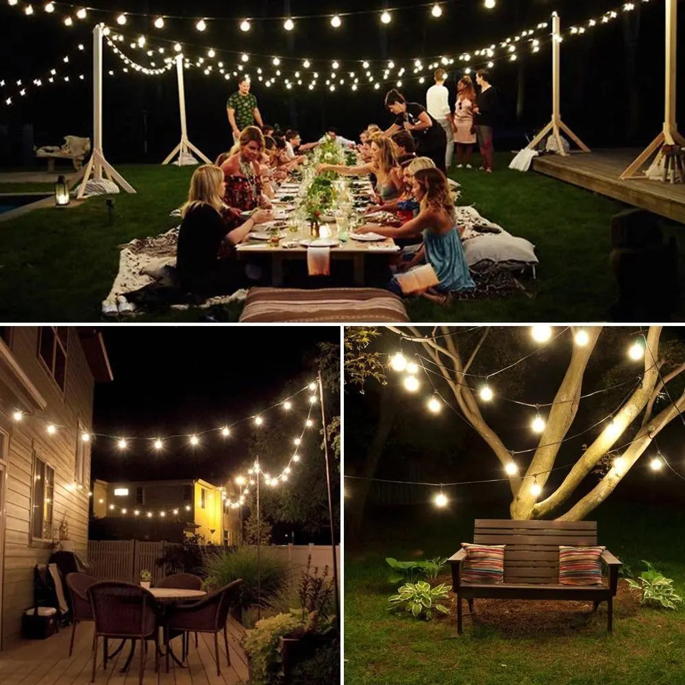 Solar Crystal Ball String Lights â€“ 4 Colors, 8 Modes Outdoor Garden & Balcony Accent | Eco-Friendly LED Decor | Trufairs