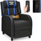 Gaming Recliner, Massage Gaming Chair w/Adjustable Footrest, Remote Control & Side Pocket, Ergonomic Game Lounge Chair, Racing