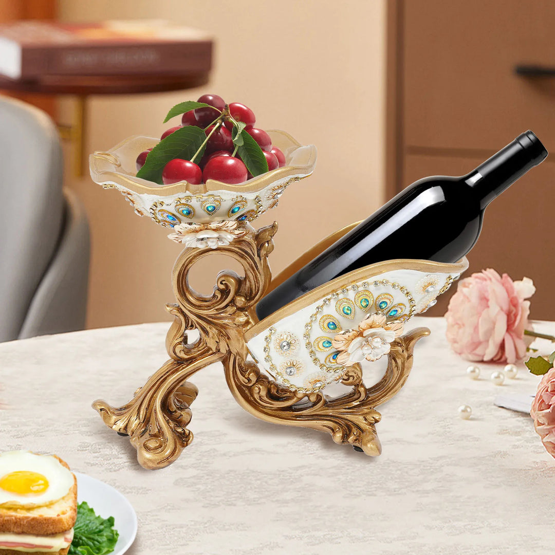 Red Wine Holder Living Room Luxury Wine Cabinet Decorations High Foot Wine Glass Holder Household Wine Bottle Rack