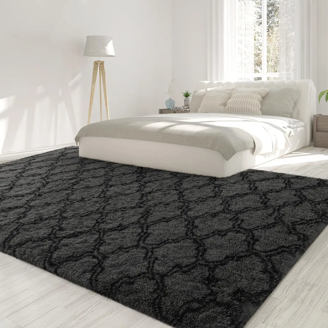 Large Shag Area Rugs for Bedroom Super Soft Plush Fluffy Carpets Living Room Rug Non-Slip Indoor Floor Rug for Kids Nursery Girl