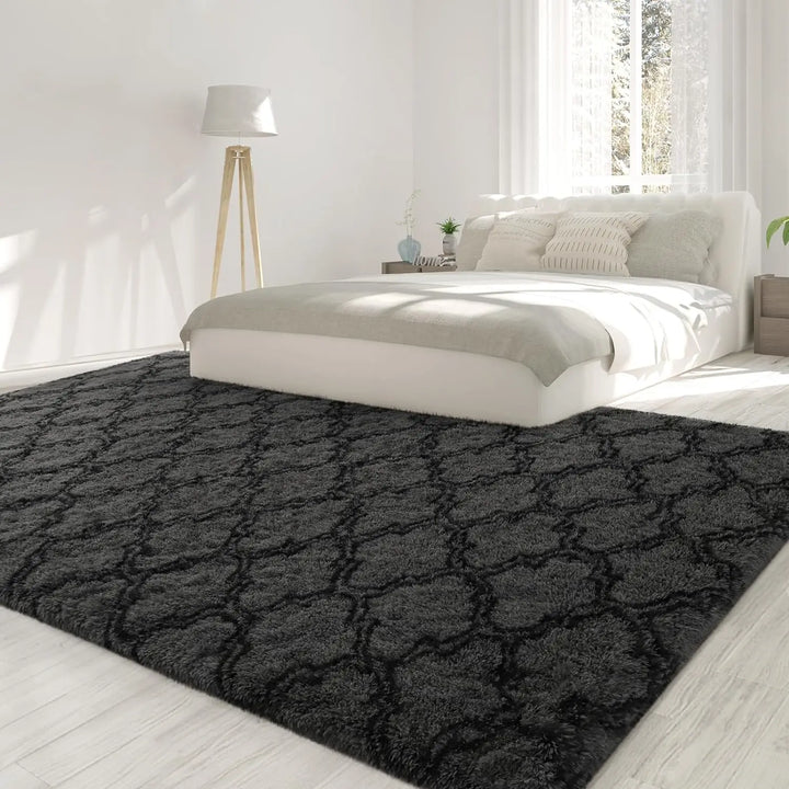 Large Shag Area Rugs for Bedroom Super Soft Plush Fluffy Carpets Living Room Rug Non-Slip Indoor Floor Rug for Kids Nursery Girl