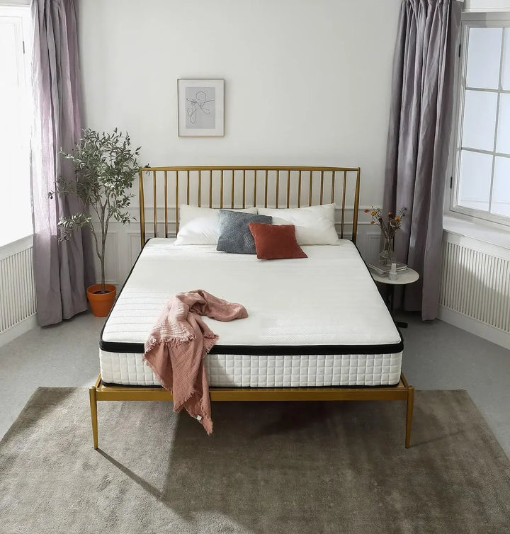 Full XL Size 12 Inch Mattress, Multilayer Hybrid Mattress, Innerspring Memory Foam Mattress in a Box, Pressure Relief & Cooler