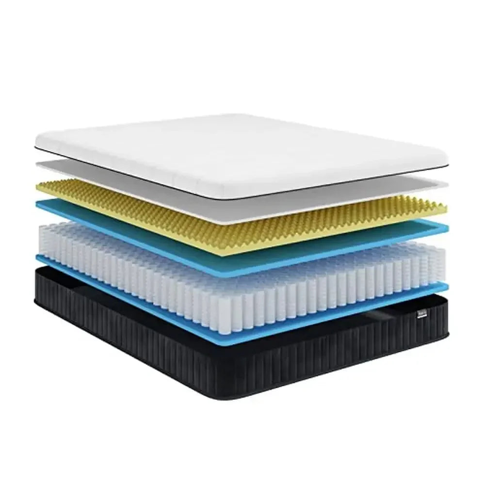 12 Inch Memory Foam Hybrid Queen Size Mattress in a Box Firm Support & Pressure Relief Comfort Knit Fabric Orthopedic Design