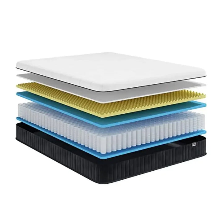 12 Inch Memory Foam Hybrid Queen Size Mattress in a Box Firm Support & Pressure Relief Comfort Knit Fabric Orthopedic Design