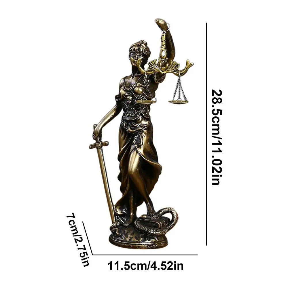 Goddess Of Justice Statue Justice Goddess Resin Desk Figurine Justice Fairness Goddess Statue Greek Mythology Ornaments For