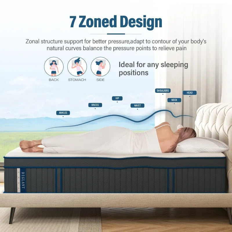 Twin Mattress Bed Mattresses Mat Queen Size Mattress Home Furniture Air Matt Matress Sleeping Mats Sofa Topper Latex Double King