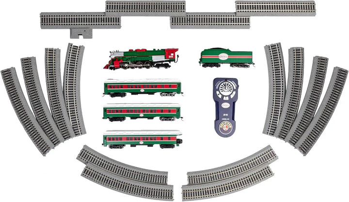 Christmas Express Bluetooth Electric HO Gauge Model Train Set with Remote,Multi-color