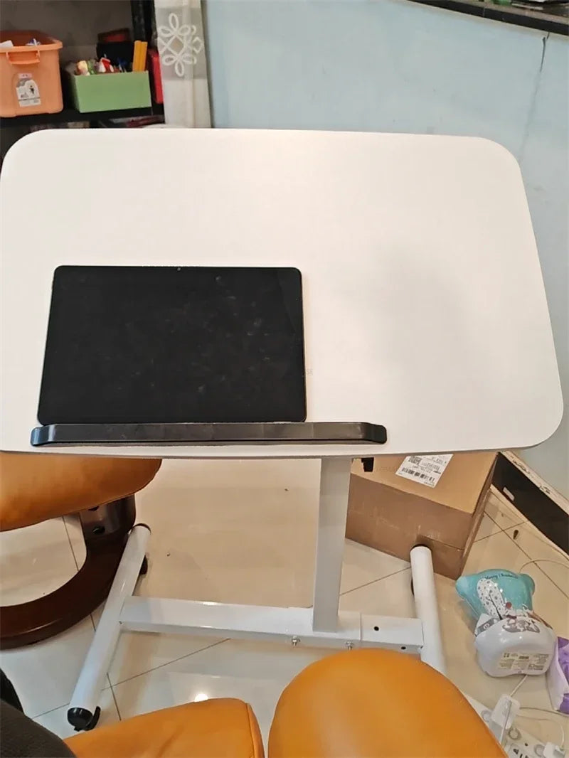 Creative Foldable Computer Desks Living Room Sofa Lazy Bed Office Desk with Wheels Lifting Bedside Table European Home Furniture