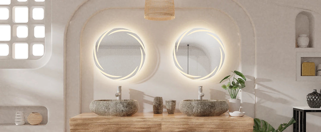 80 cm Round LED Backlit Bathroom Vanity Mirror – Anti-Fog, Touch Sensor | Trufairs