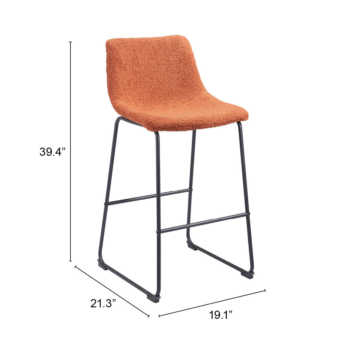 Smart Barstool Brunt Orange