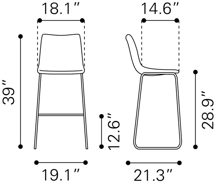 Smart Barstool  Vintage Espresso