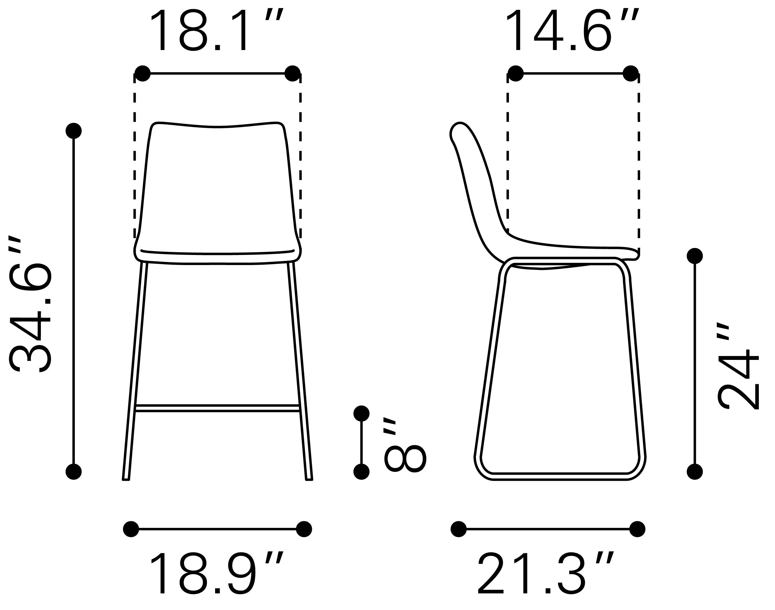 Smart Counter Stool Black