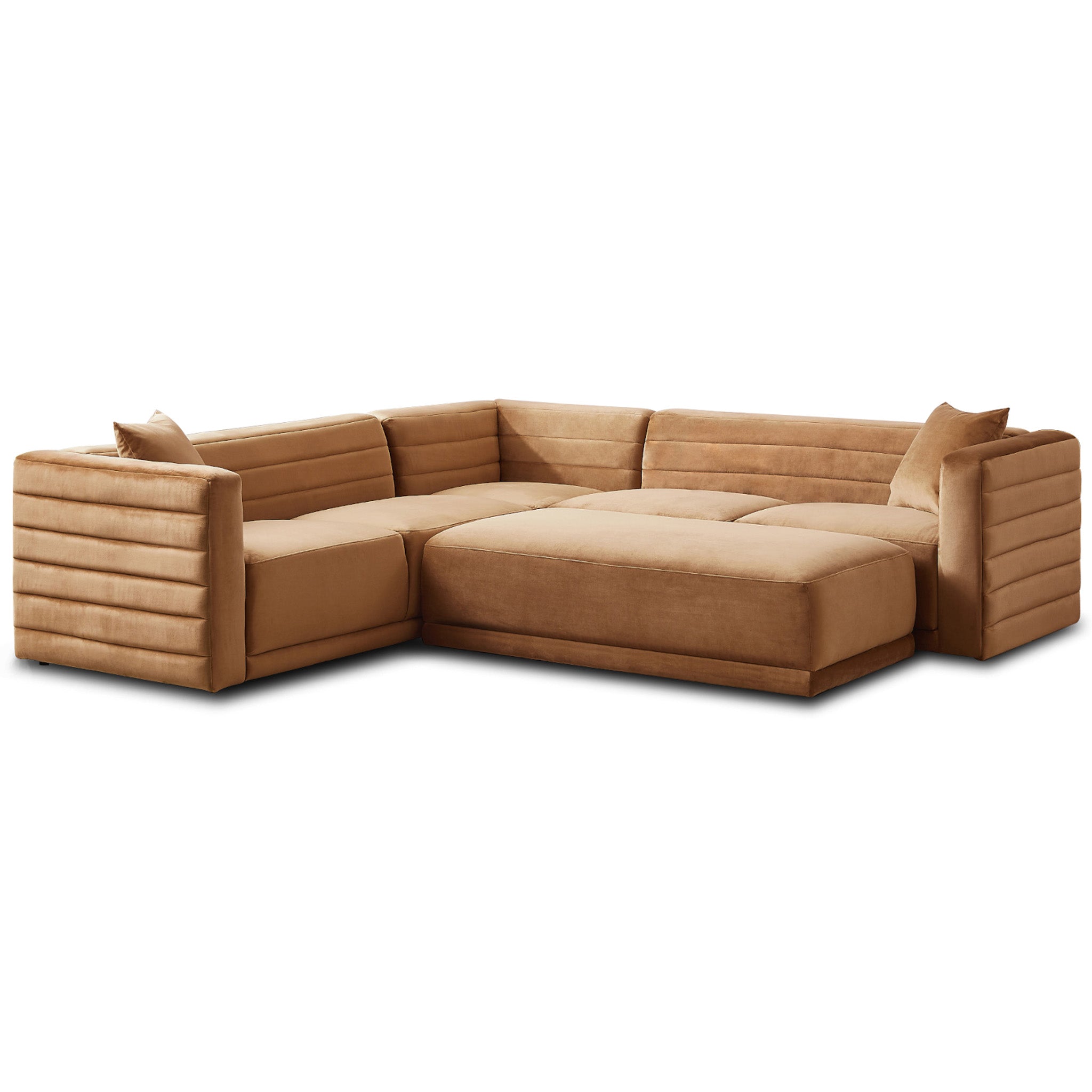 Solo Modular Corner Sectional Sofa Cognac