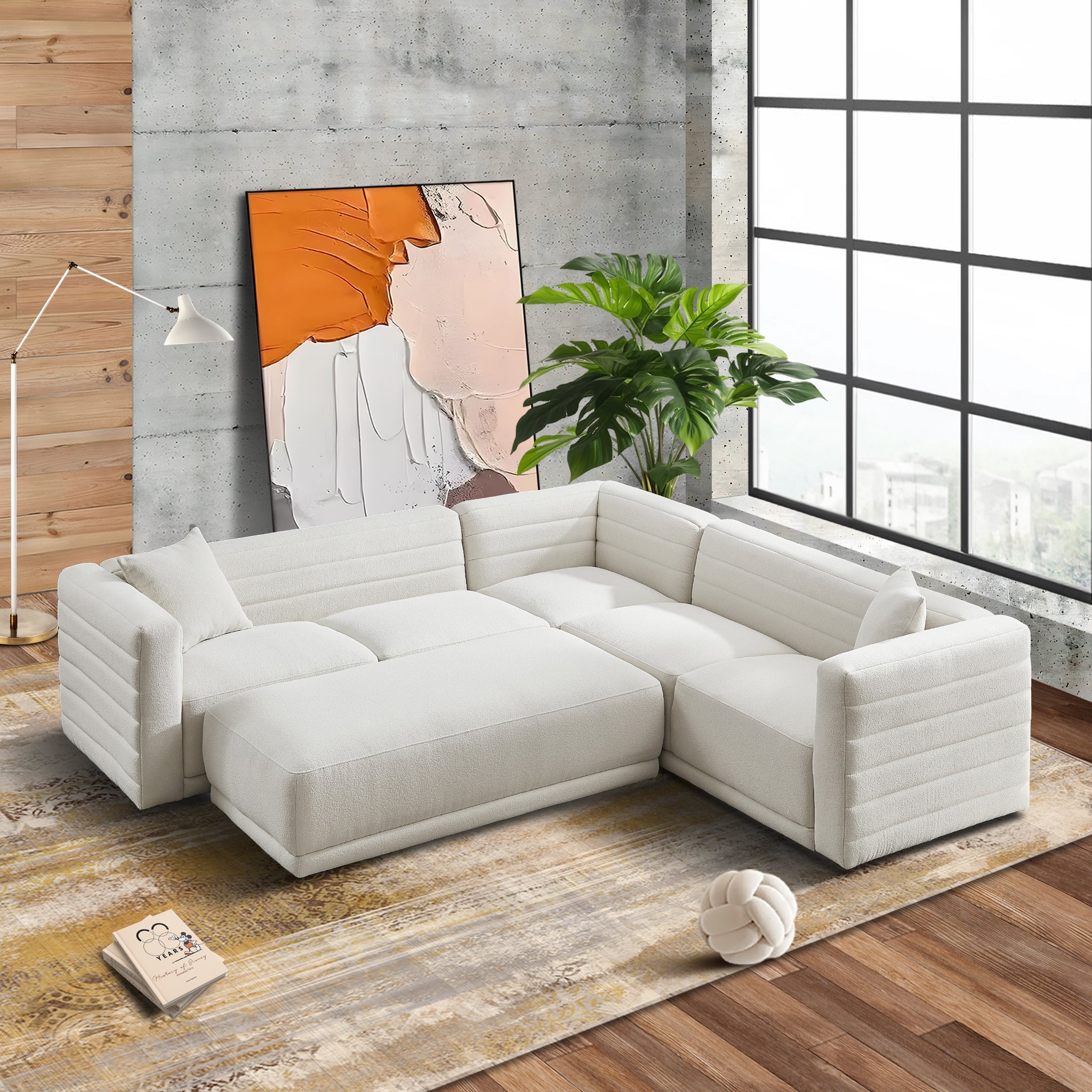 Solo Modular Corner Sectional Sofa Cream