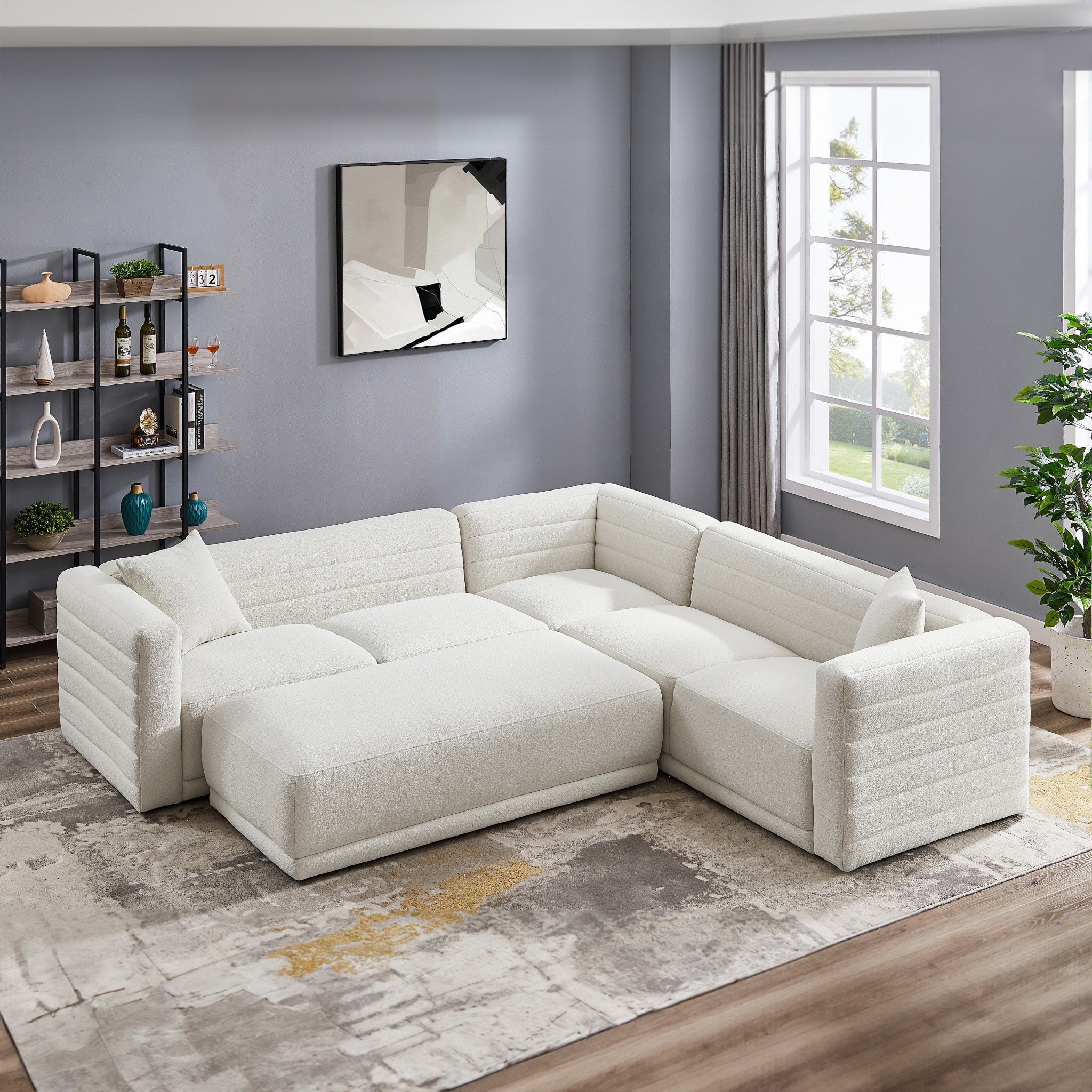 Solo Modular Corner Sectional Sofa Cream