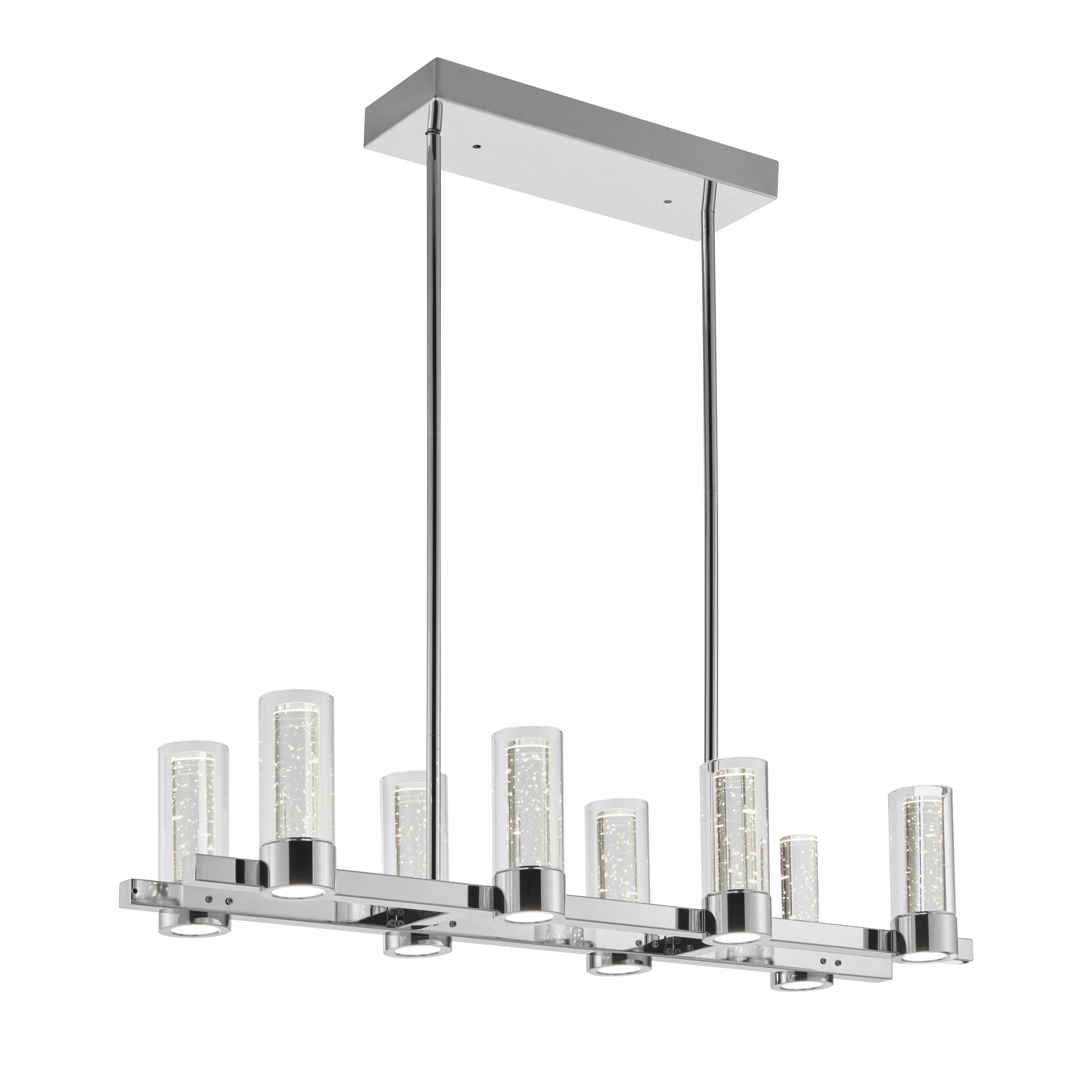 Sparkling Night LED Rectangular Chandelier// 8 Lights