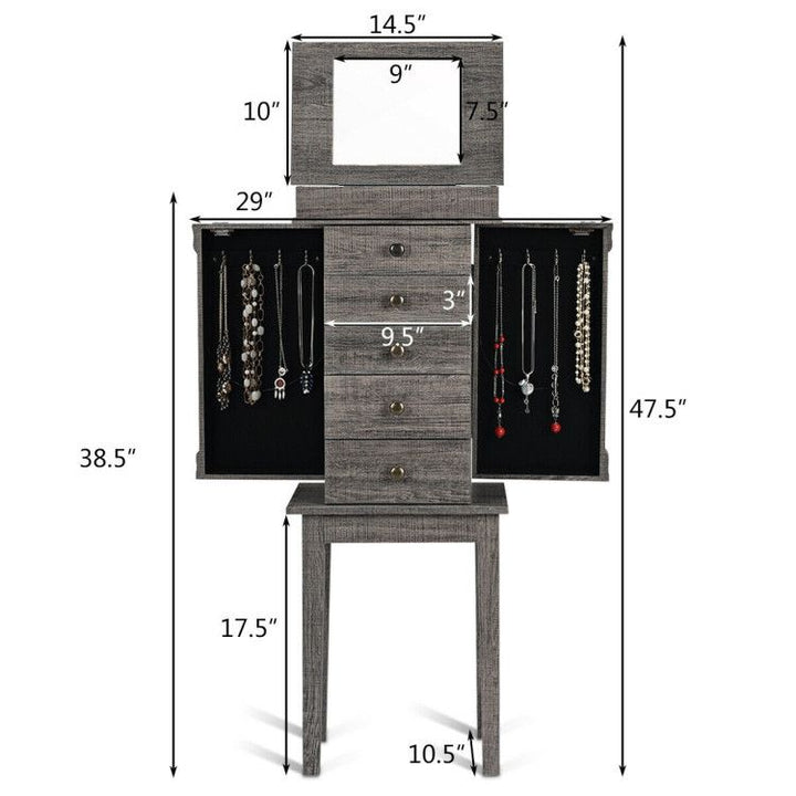 Standing-jewelry-armoire