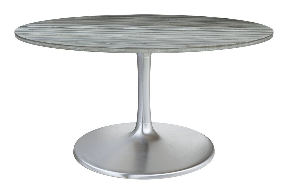 Star City Dining Table 60 Inch Gray & Silver
