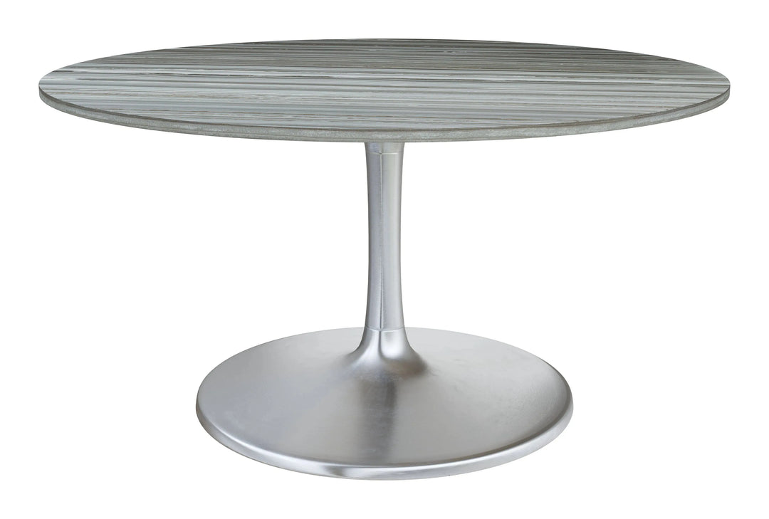 Star City Dining Table 60 Inch Gray & Silver
