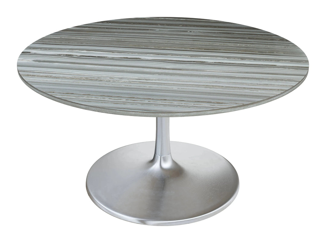 Star City Dining Table 60 Inch Gray & Silver