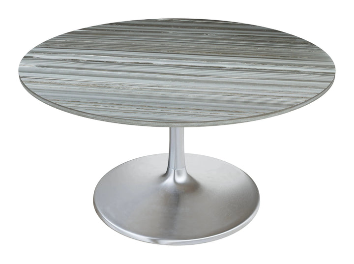 Star City Dining Table 60 Inch Gray & Silver