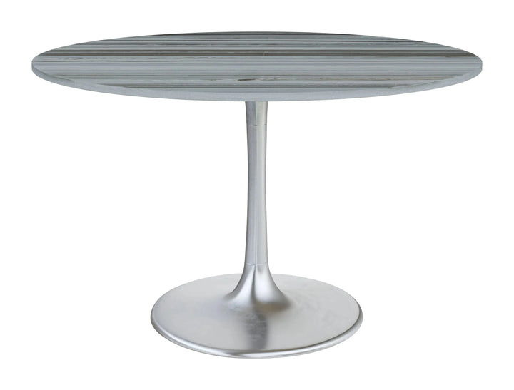 Star City Dining Table Gray & Silver