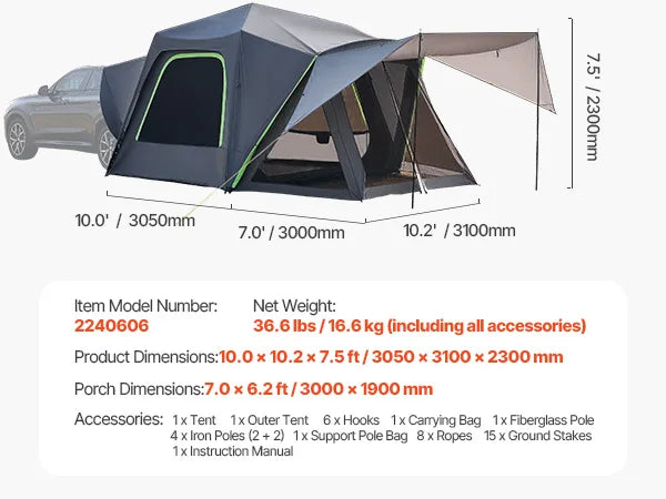 SucceBuy SUV Tent for Camping