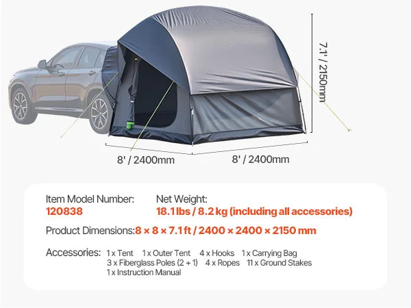 SucceBuy SUV Tent for Camping
