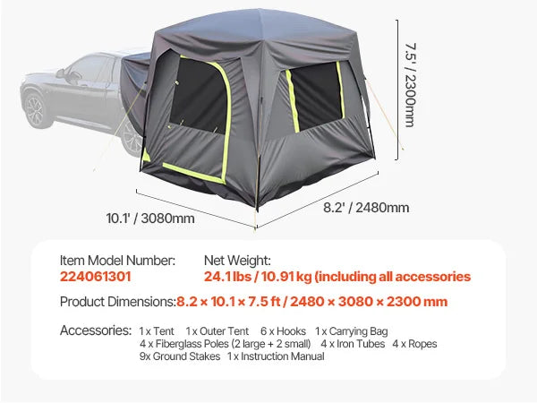 SucceBuy SUV Tent for Camping