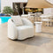 Sunny Isles Accent Chair Beige – Durable Outdoor Olefin & Aluminum | Patio & Lounge | Trufairs