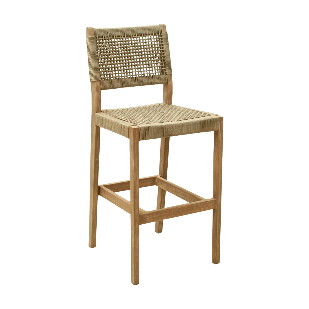 Beige Upholstered Barstool – Contemporary Comfort Seating | Kitchen Counter Stool | Trufairs