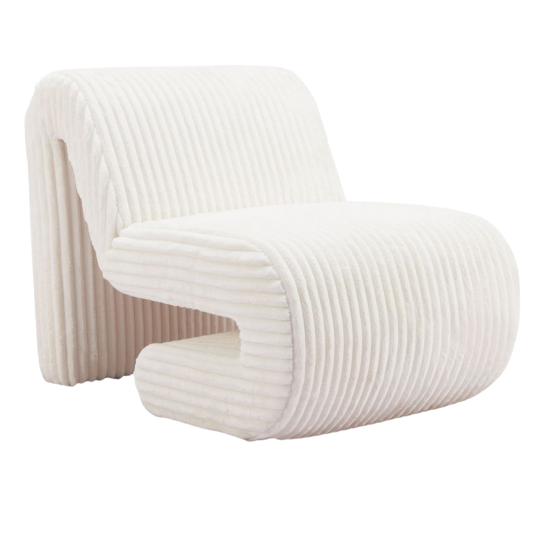 Opam White Accent Chair – Modern Deco Glam Comfort | Accent Chair | Trufairs