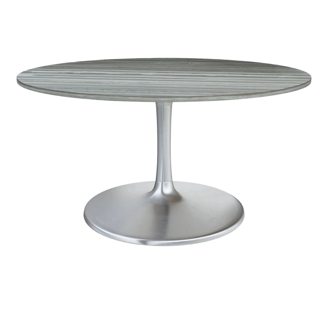 Star City Dining Table (60") Gray & Silver