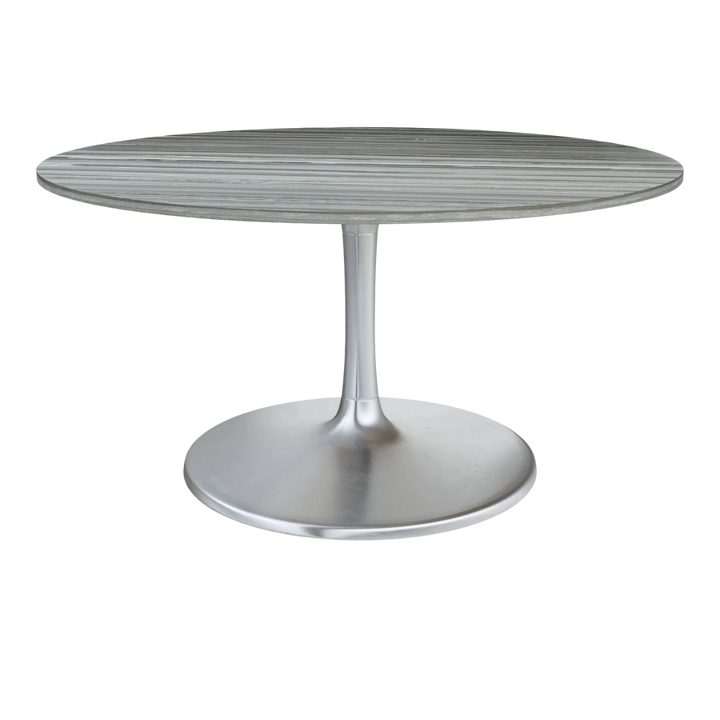 Star City Dining Table (60") Gray & Silver