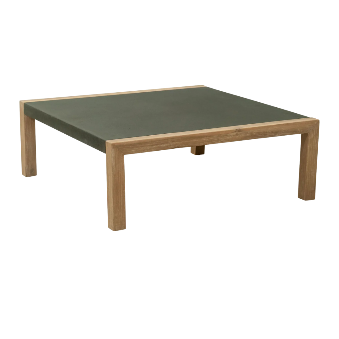 Urban Gray Coffee Table – Modern Faux Concrete Accent | Square Living Room Table | Trufairs